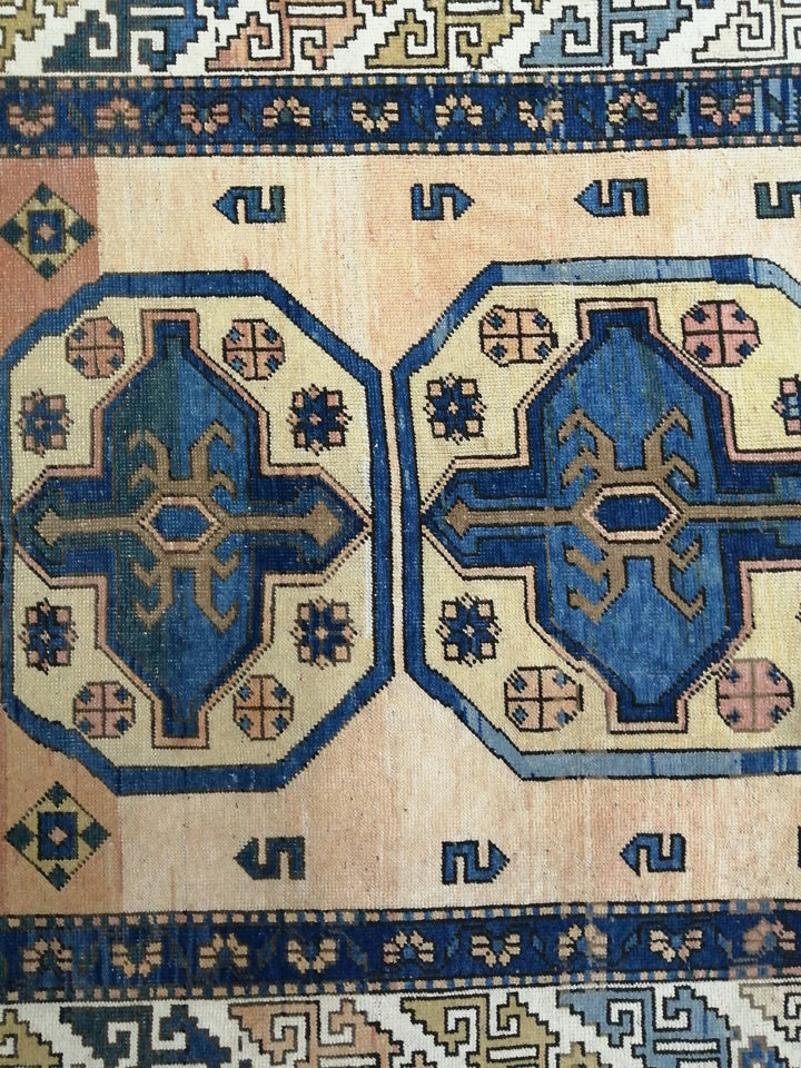 Blue Turkish Runner Rug 5' 3" x 8' 2" Hand-Knotted | No. WR33164