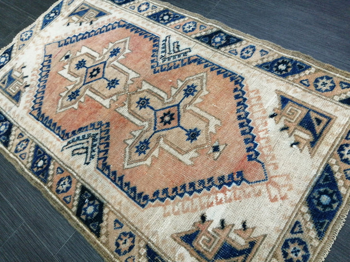 Rust Turkish Oushak Rug 2' 2" x 3' 7" Hand-Knotted