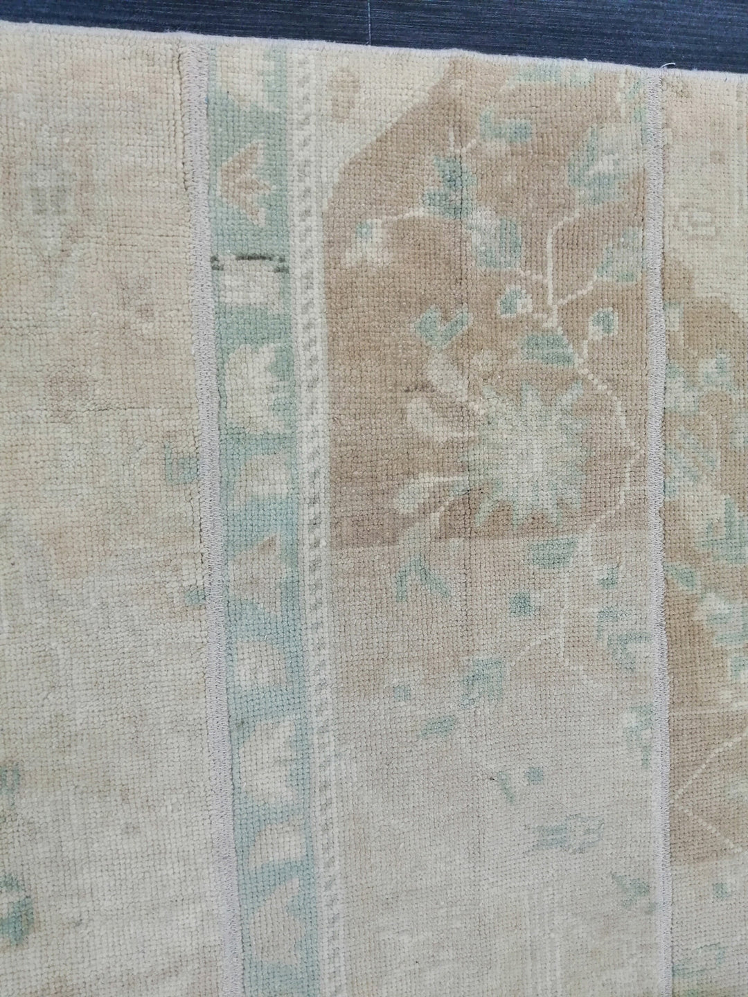 Beige Turkish Runner Rug 2' 6" x 8' 4" Hand-Knotted border