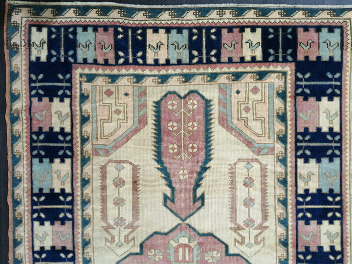 Blue Turkish Oushak Rug 4' 6" x 6' 9" Hand-Knotted | No. WR51958