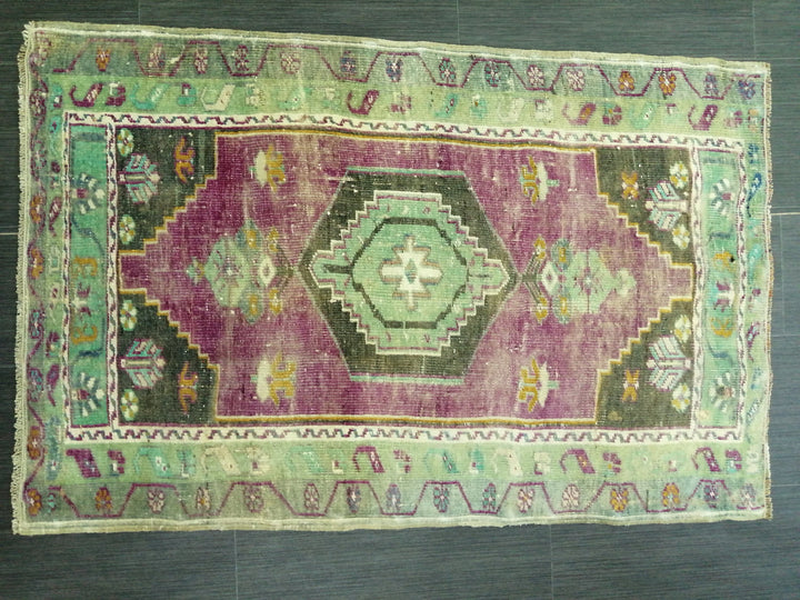 Rust Turkish Runner Rug 2' 6" x 3' 11" Hand-Knotted