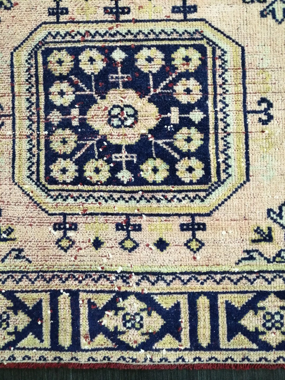 Beige Turkish Distressed Runner Rug 2' 6" x 10' 4" Hand-Knotted | No. WR72140