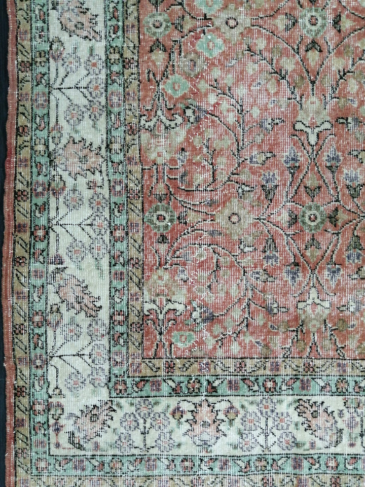 Turkish Oushak Rug 7' 1" x 10' 5" Hand-Knotted reverse