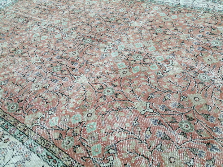 Turkish Oushak Rug 7' 1" x 10' 5" Hand-Knotted view 9