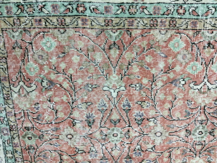 Turkish Oushak Rug 7' 1" x 10' 5" Hand-Knotted pattern