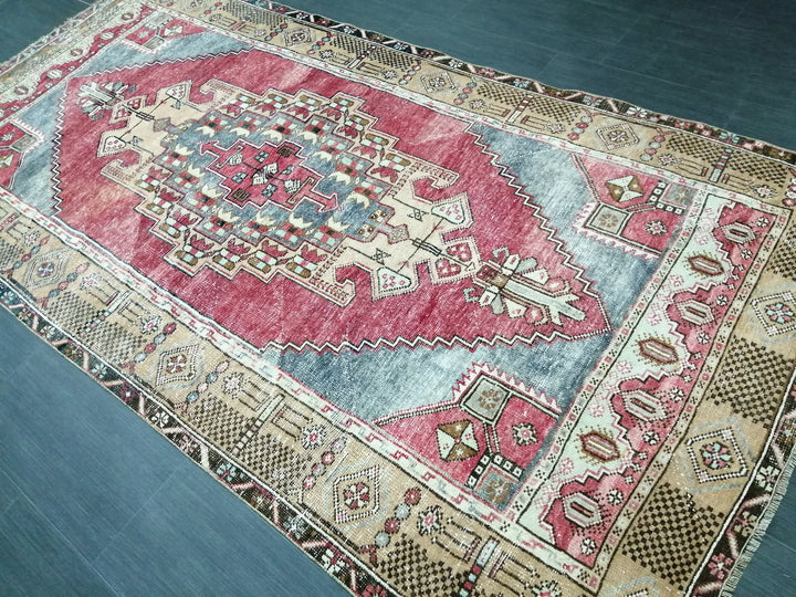 Blue Turkish Oushak Rug 4' 3" x 8' 4" Hand-Knotted | No. WR82702