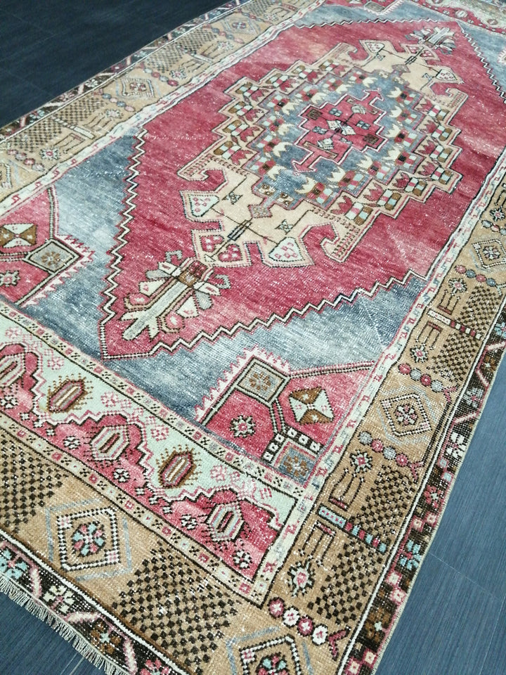 Blue Turkish Oushak Rug 4' 3" x 8' 4" Hand-Knotted | No. WR82702