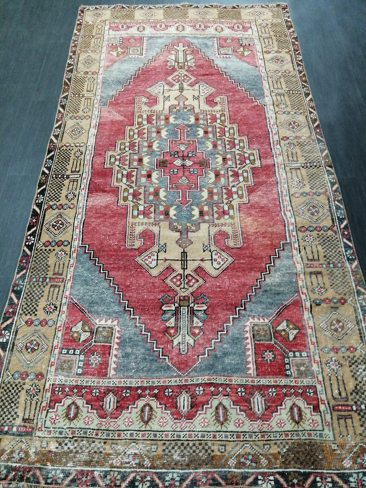 Blue Turkish Oushak Rug 4' 3" x 8' 4" Hand-Knotted | No. WR82702