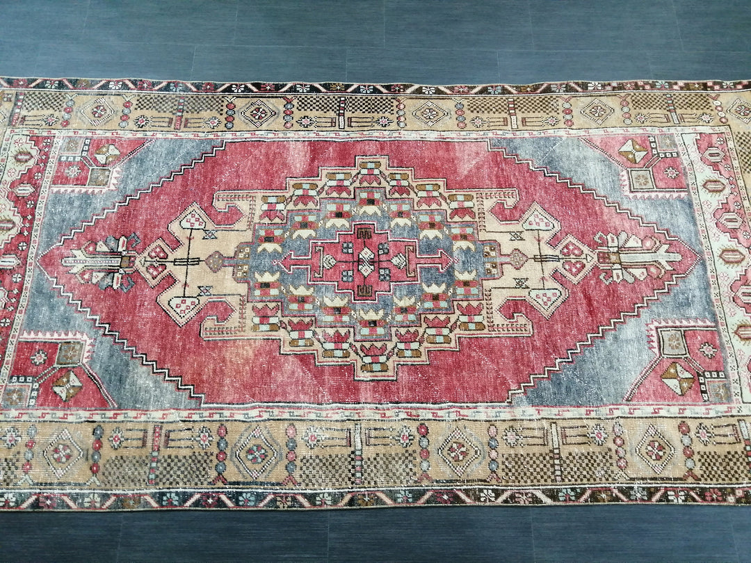 Blue Turkish Oushak Rug 4' 3" x 8' 4" Hand-Knotted | No. WR82702