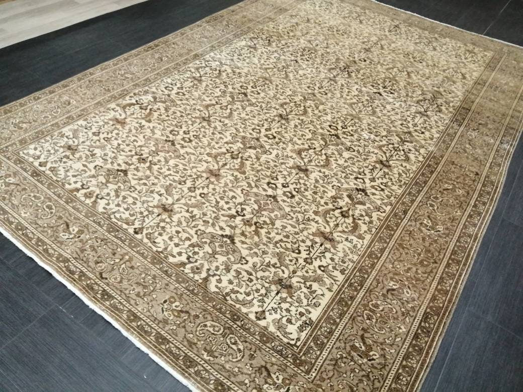 Turkish Oushak Rug 6' 3" x 9' 6" Hand-Knotted
