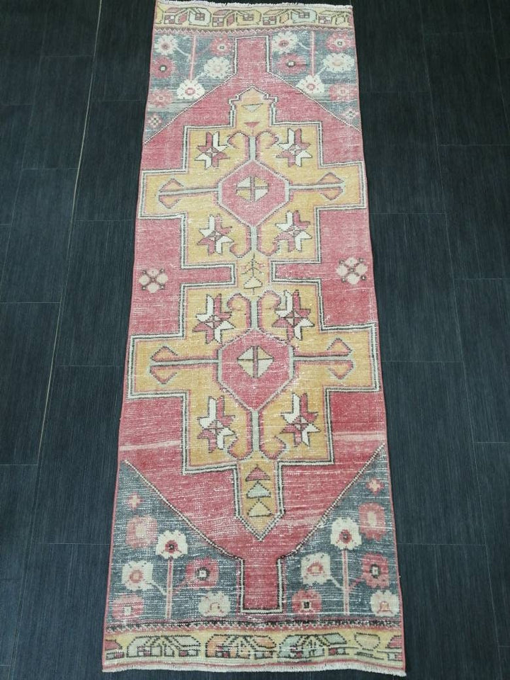 Beige Turkish Runner Rug 2' 6" x 7' 3" Hand-Knotted view
