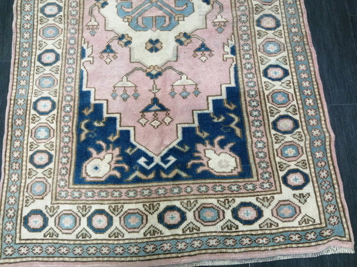 Blue Turkish Oushak Rug 3' 9" x 6' 6" Hand-Knotted | No. WR63371