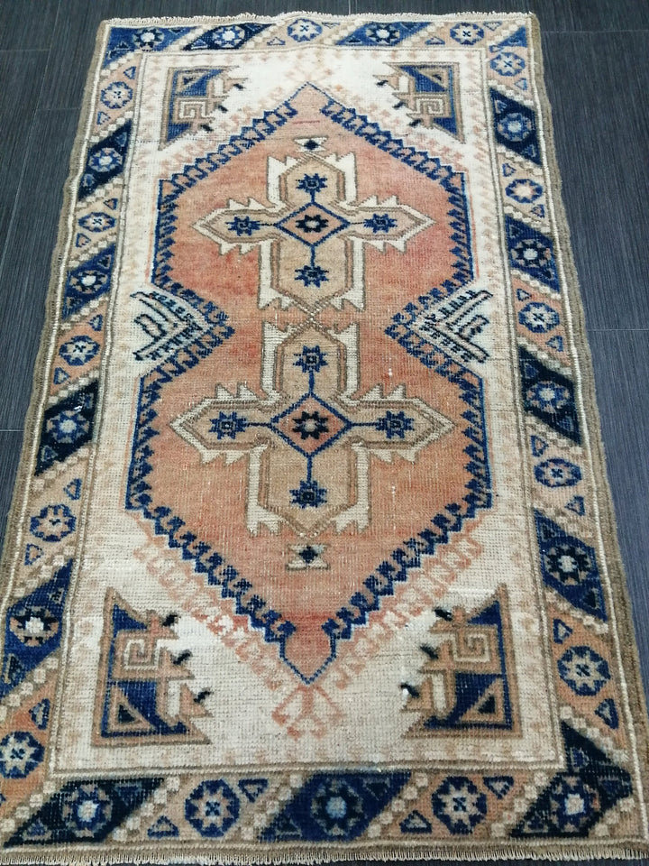 Rust Turkish Oushak Rug 2' 2" x 3' 7" Hand-Knotted border