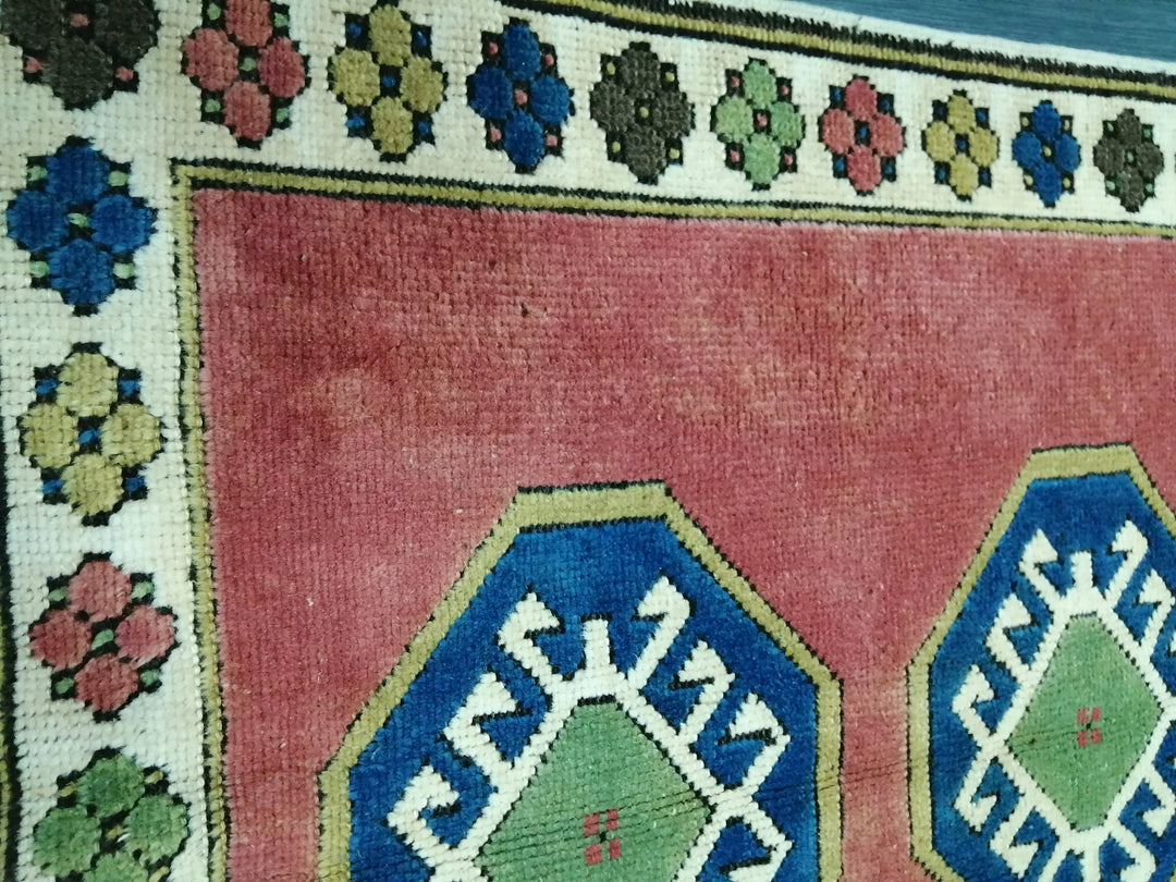 Beige Turkish Runner Rug 3' 4" x 4' 10" Hand-Knotted view 9