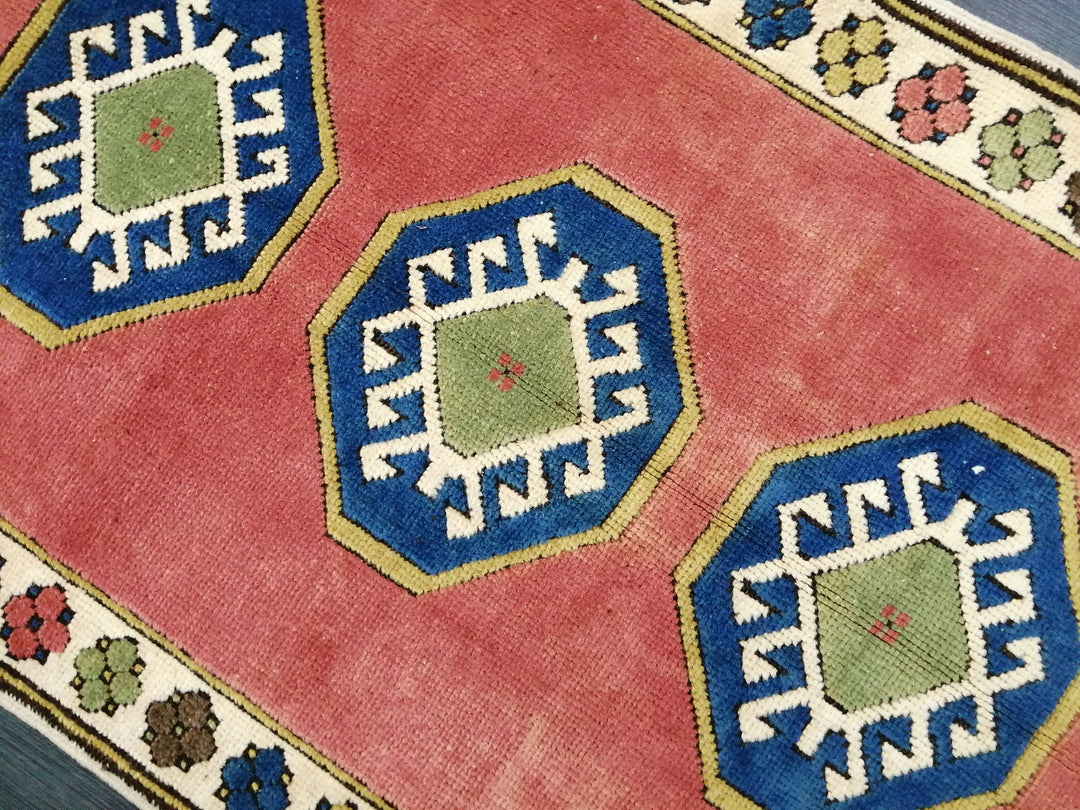 Beige Turkish Runner Rug 3' 4" x 4' 10" Hand-Knotted view