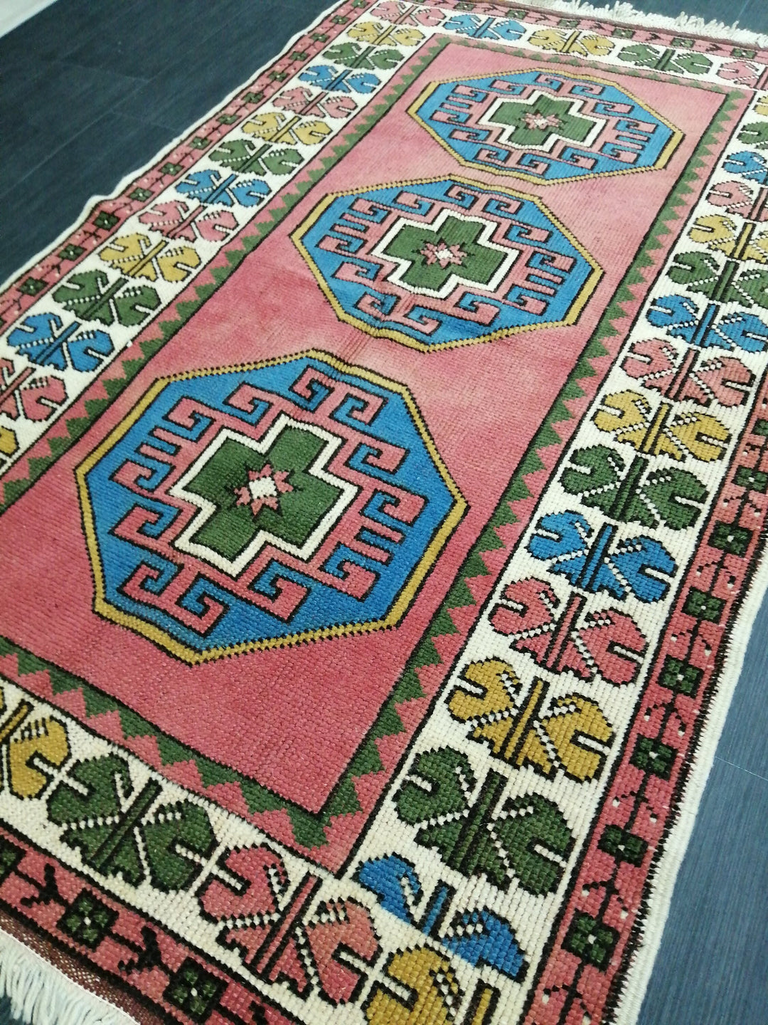 Turkish Oushak Rug 3' 8" x 6' Hand-Knotted reverse