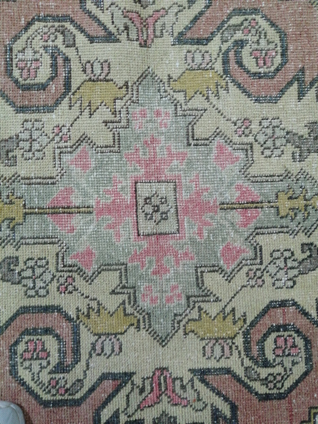Rust Turkish Oushak Rug 4' x 6' 11" Hand-Knotted field