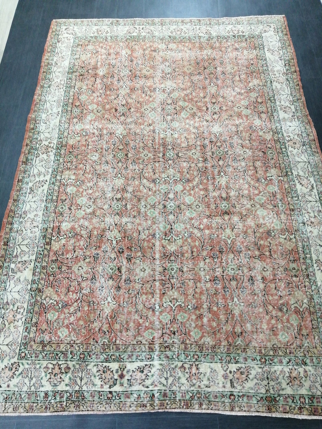 Turkish Oushak Rug 7' 1" x 10' 5" Hand-Knotted view
