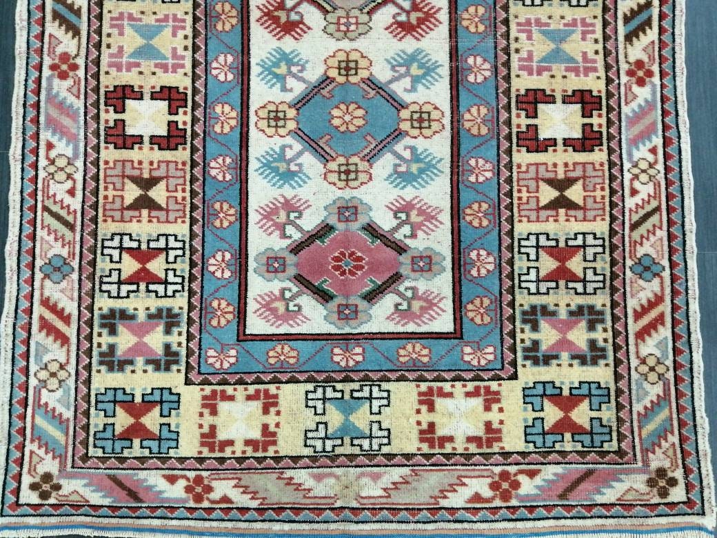 Rust Turkish Runner Rug 3' 11" x 6' 5" Hand-Knotted texture