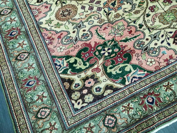 Beige Turkish Oushak Rug 6' 6" x 9' 8" Hand-Knotted view 9