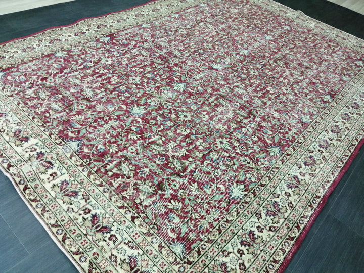 Tan Turkish Runner Rug 6' 9" x 9' 9" Hand-Knotted view