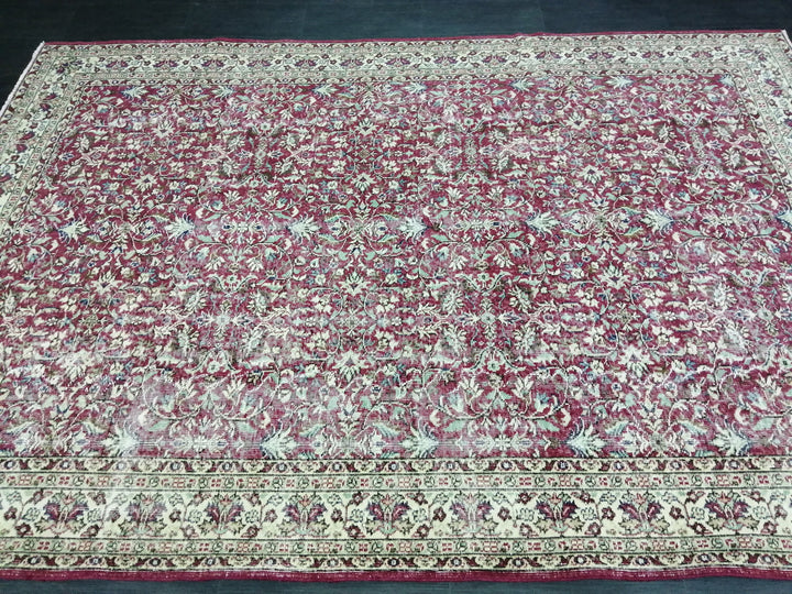 Tan Turkish Runner Rug 6' 9" x 9' 9" Hand-Knotted view 9