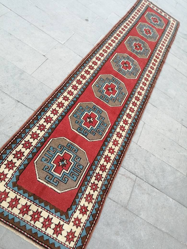 Beige Turkish Runner Rug 2' 10" x 13' 2" Hand-Knotted view 9