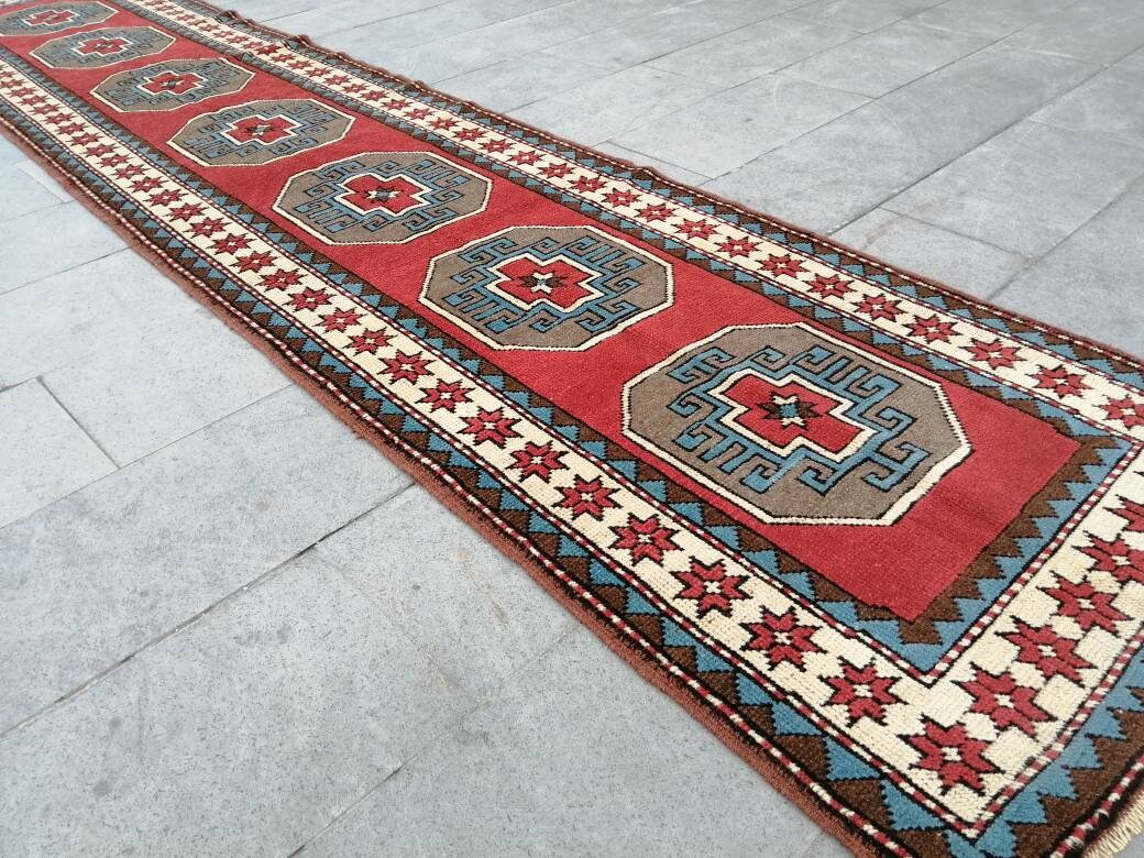 Beige Turkish Runner Rug 2' 10" x 13' 2" Hand-Knotted view