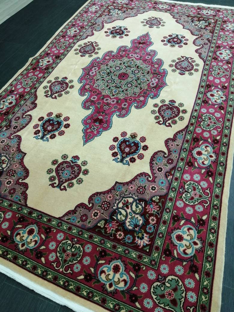 Beige Turkish Oushak Rug 5' 1" x 9' 1" Hand-Knotted view