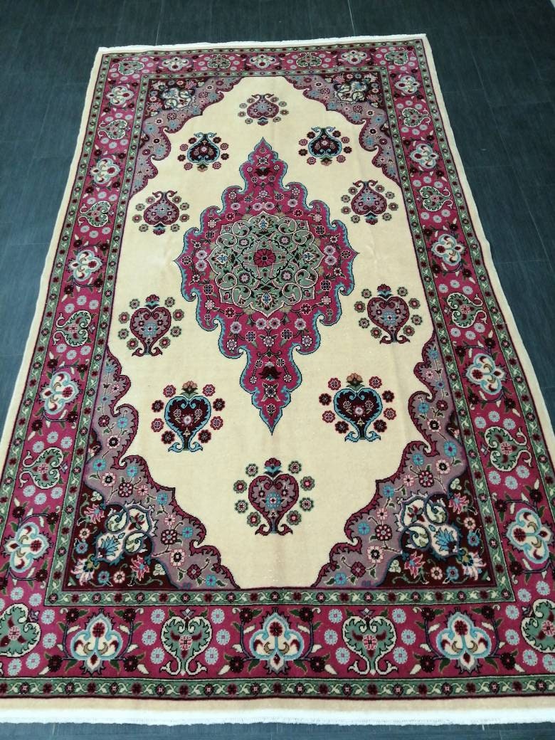 Beige Turkish Oushak Rug 5' 1" x 9' 1" Hand-Knotted view 9
