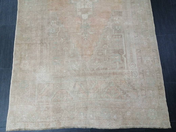 Beige Turkish Runner Rug 5' 3" x 10' 9" Hand-Knotted view 9