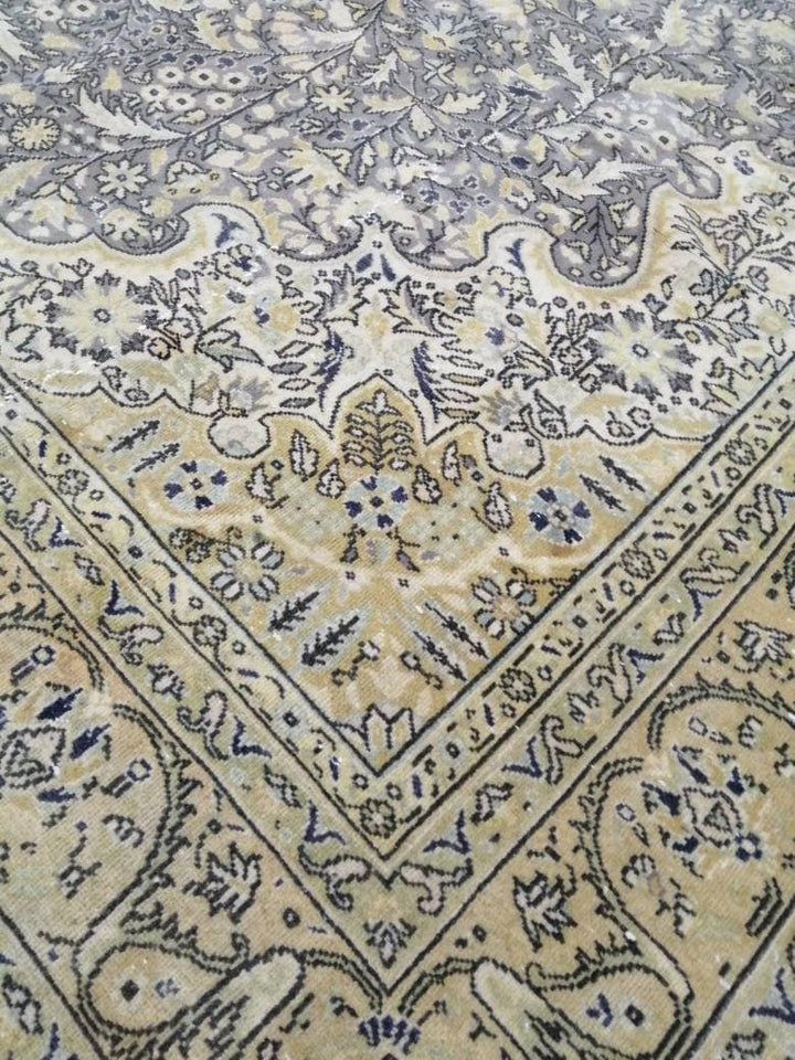 Beige Turkish Runner Rug 6' 6" x 9' 11" Hand-Knotted view 9