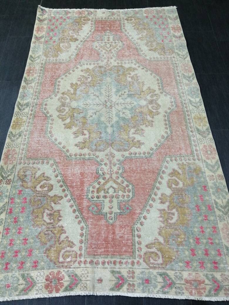 Tan Turkish Runner Rug 3' 11" x 7' Hand-Knotted view