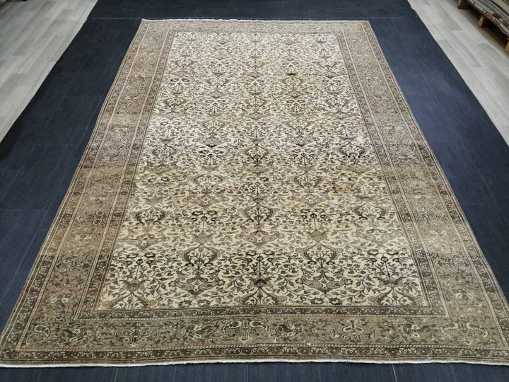 Turkish Oushak Rug 6' 3" x 9' 6" Hand-Knotted field