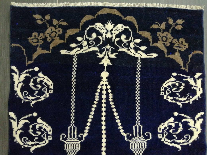 Navy Vintage Turkish Rug 2' 5" x 3' 8" - No. WR87376