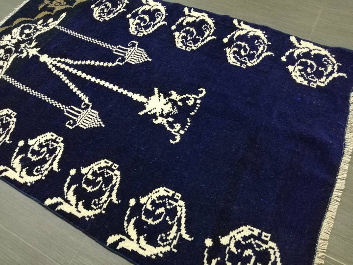 Navy Vintage Turkish Rug 2' 5" x 3' 8" - No. WR87376