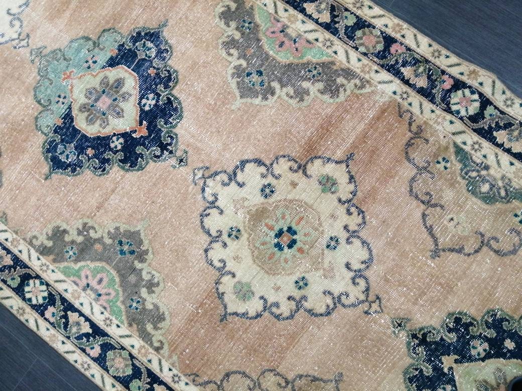 Beige Turkish Runner Rug 4' 6" x 10' 3" Hand-Knotted view 9