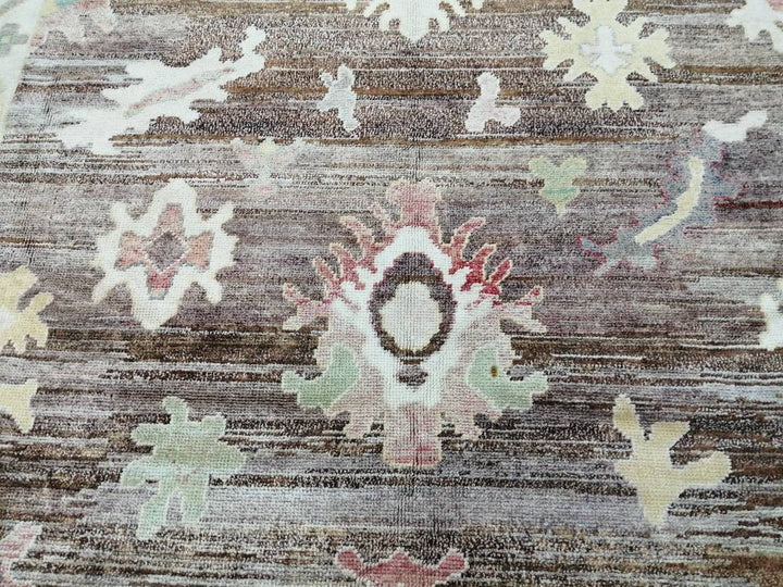 Turkish Oushak Rug 9' 3" x 12' 2" Hand-Knotted reverse