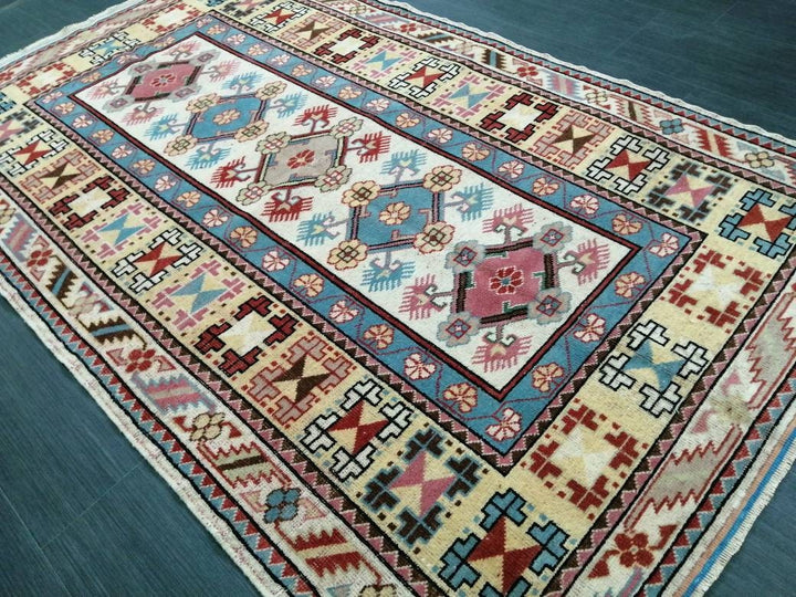 Rust Turkish Runner Rug 3' 11" x 6' 5" Hand-Knotted