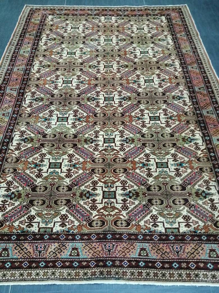 Beige Turkish Oushak Rug 6' 4" x 9' 4" Hand-Knotted view