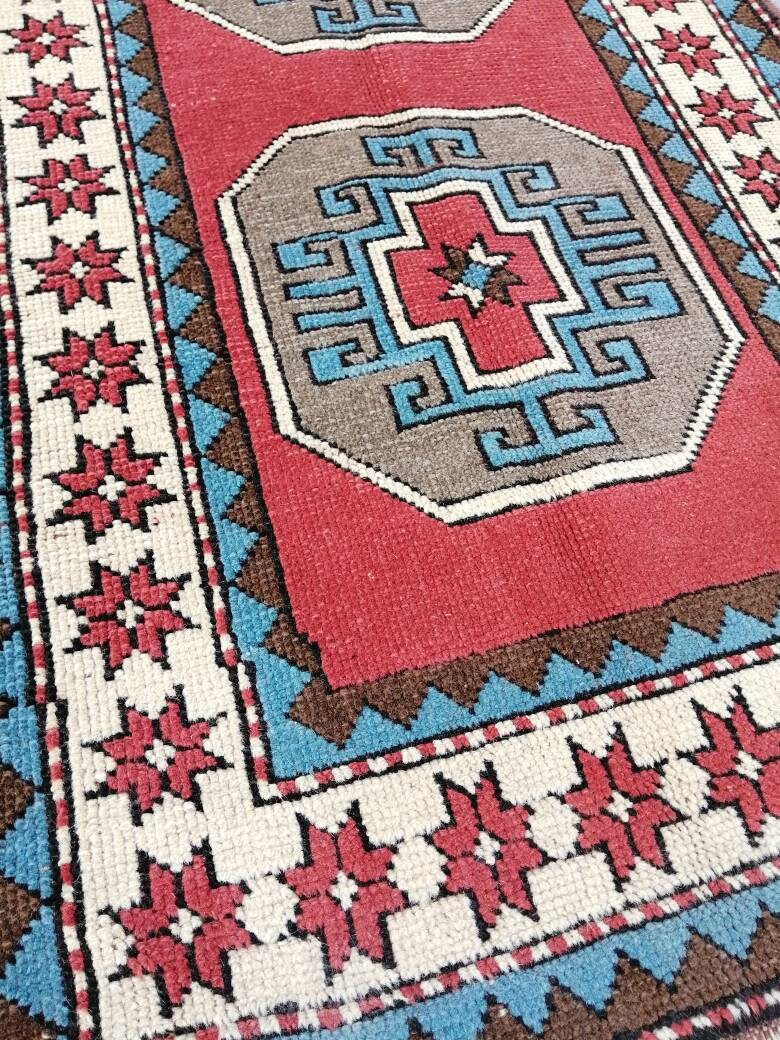 Beige Turkish Runner Rug 2' 10" x 13' 2" Hand-Knotted field