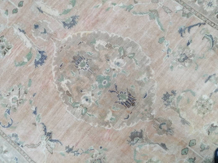 Beige Turkish Runner Rug 5' 11" x 8' 4" Hand-Knotted view