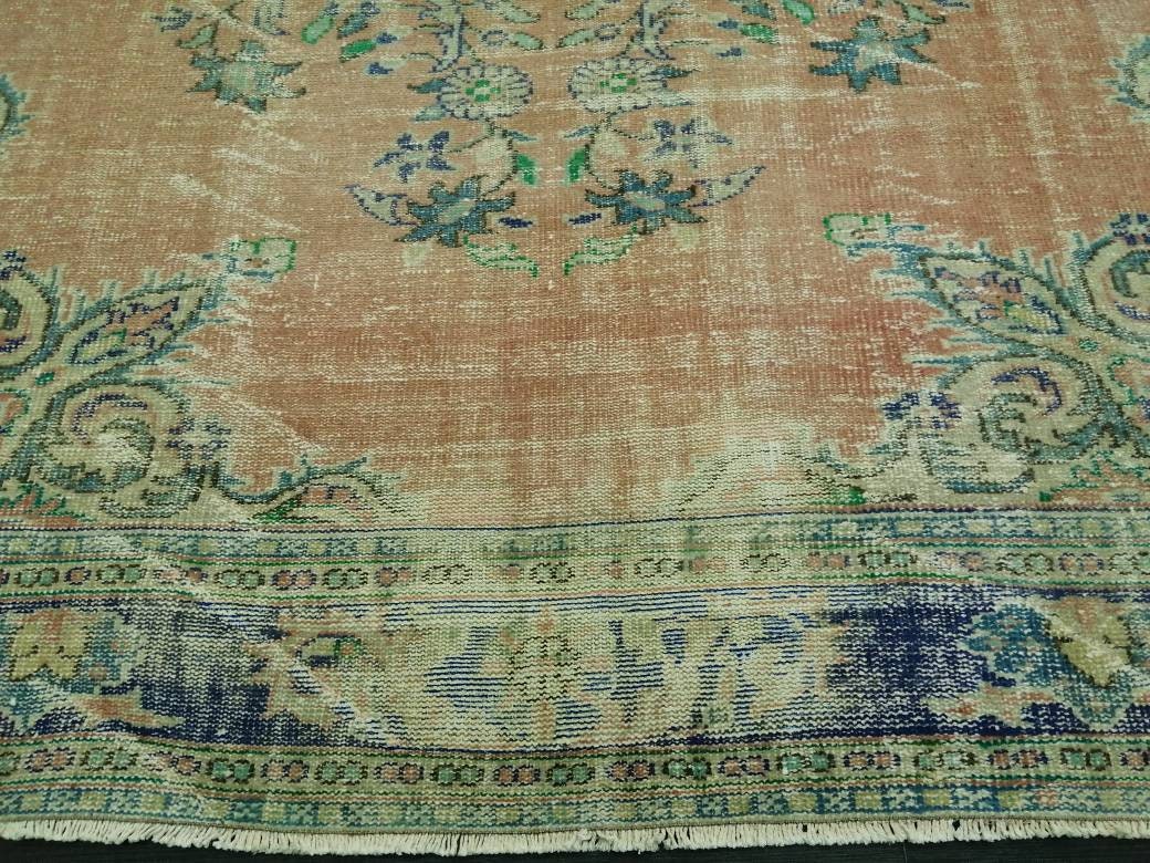 Blue Turkish Oushak Rug 8' x 12' Hand-Knotted | No. WR96437