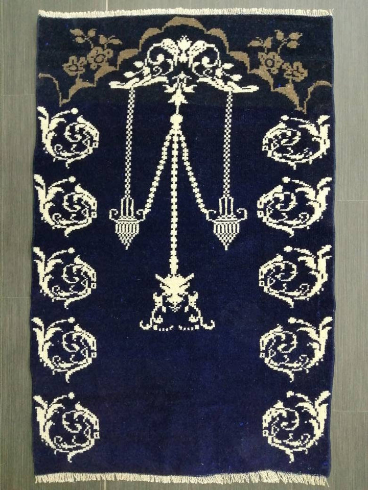 Navy Vintage Turkish Rug 2' 5" x 3' 8" - No. WR87376