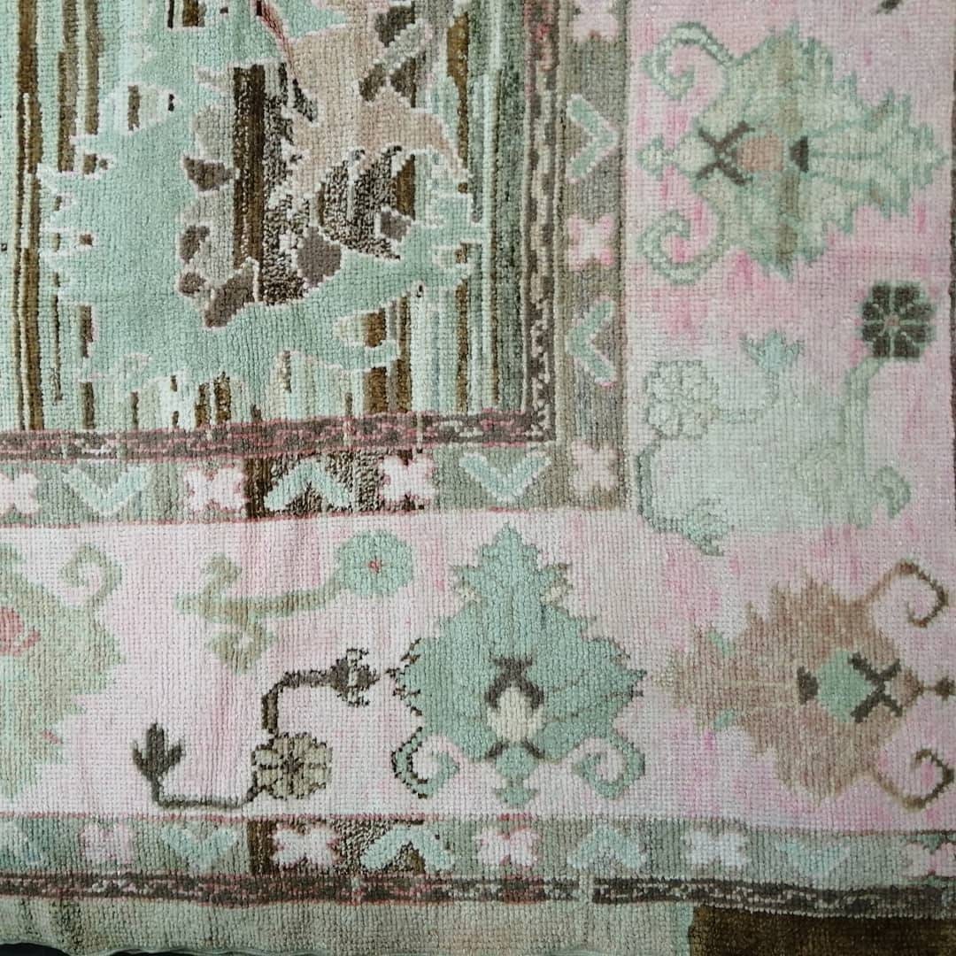 Turkish Oushak Rug 9' 3" x 12' 3" Hand-Knotted reverse