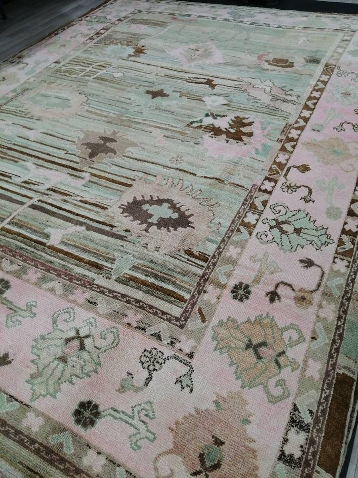 Turkish Oushak Rug 9' 3" x 12' 3" Hand-Knotted view