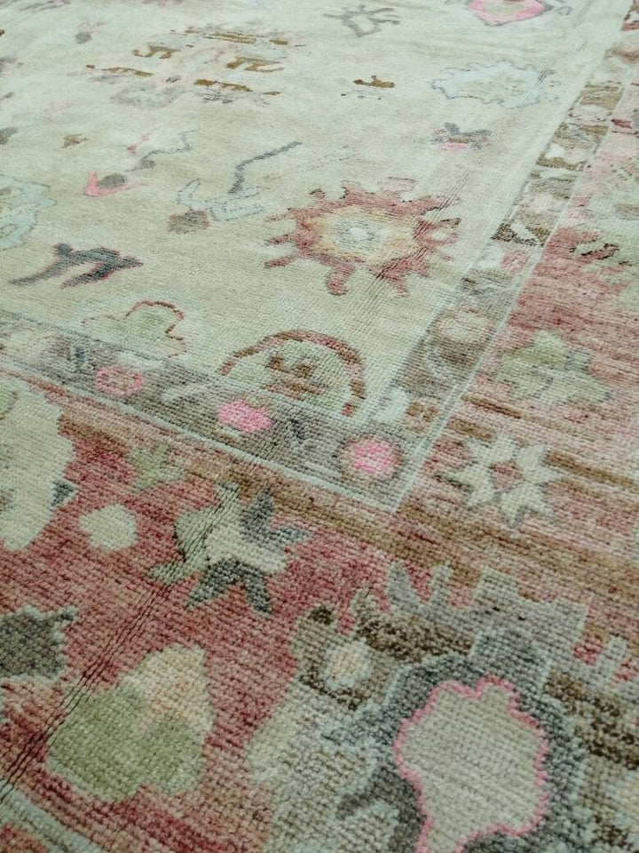 Turkish Oushak Rug 9' x 12' 2" Hand-Knotted view
