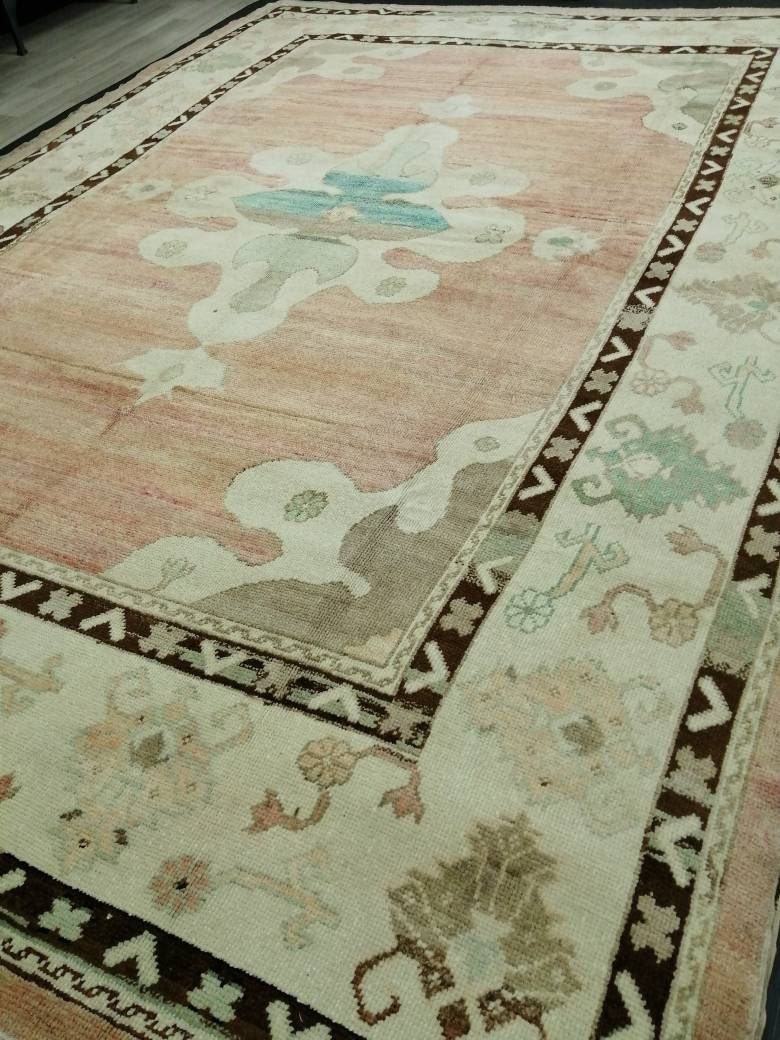 Turkish Oushak Rug 9' 1" x 12' 9" Hand-Knotted view 9