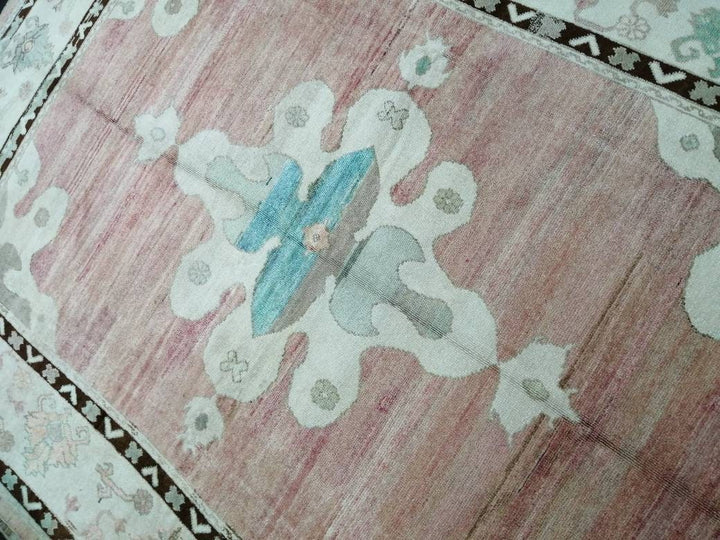 Turkish Oushak Rug 9' 1" x 12' 9" Hand-Knotted reverse