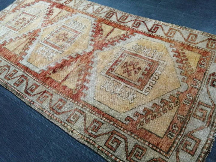 Turkish Oushak Rug 3' 2" x 6' Hand-Knotted reverse